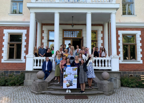 Estonian Tourist Board team on steps of building 